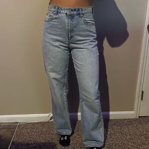 Abrand Women's Light Blue Straight Leg Jeans